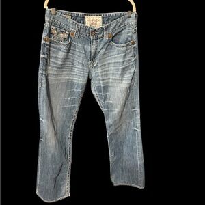 Big Star Pioneer for Buckle Distressed Jeans 33L EUC COOL JEANS!!!